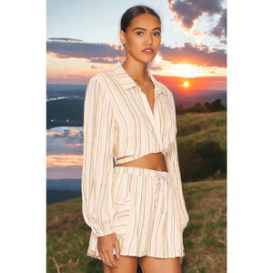 NWT - L*SPACE Play It Cool Shorts in Sunsoaked Stripe Size: S